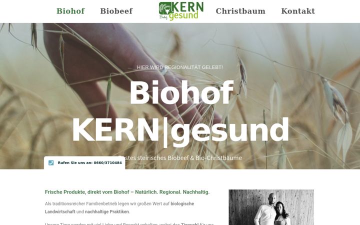 Screenshot of biohof-kern.at