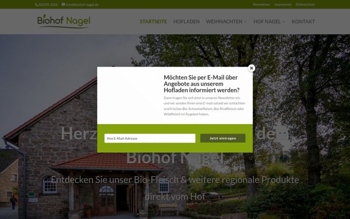 Screenshot of biohof-nagel.de