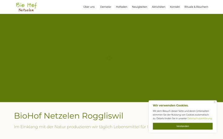 Екранна снимка на biohof-netzelen.ch