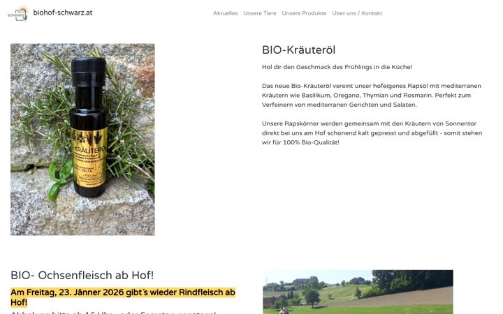 Screenshot of biohof-schwarz.at