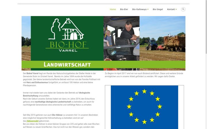 Screenshot of biohof-varrel.de
