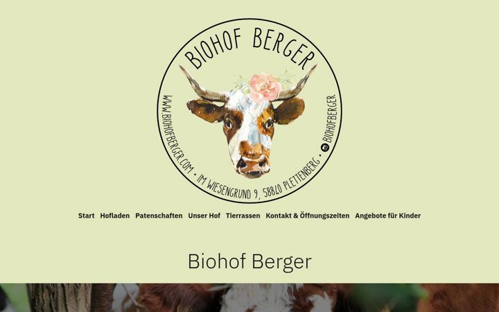 Screenshot of biohofberger.com