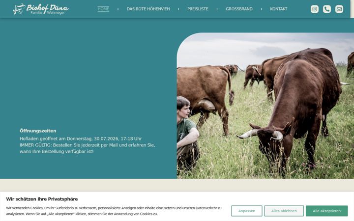 Screenshot of biohofduena.de