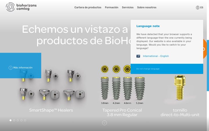 Screenshot of biohorizonscamlog.es