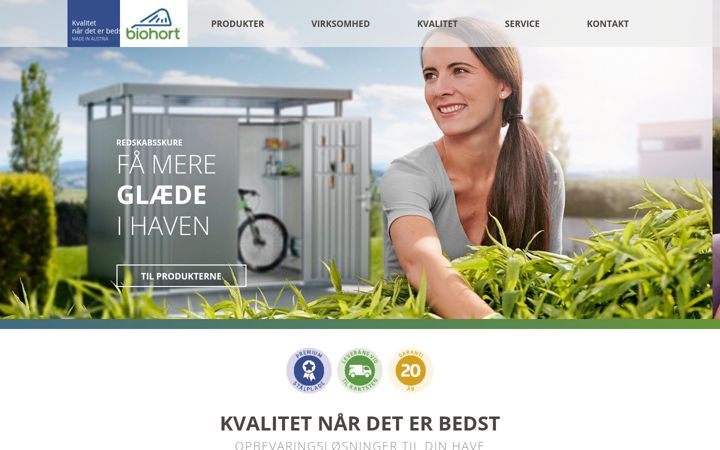 Screenshot von biohort.com