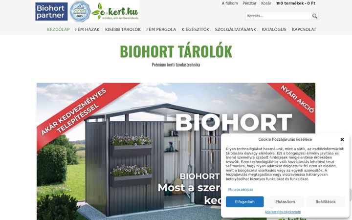 Screenshot of biohortbolt.hu