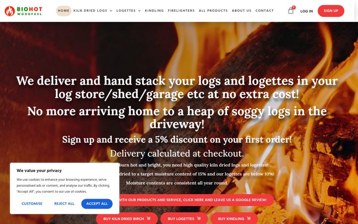 Screenshot of biohot.co.uk