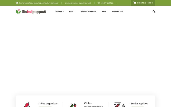 Captura de ecrã de biohotpeppers.es