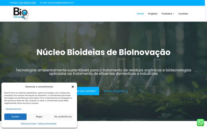 Screenshot of bioideias.com