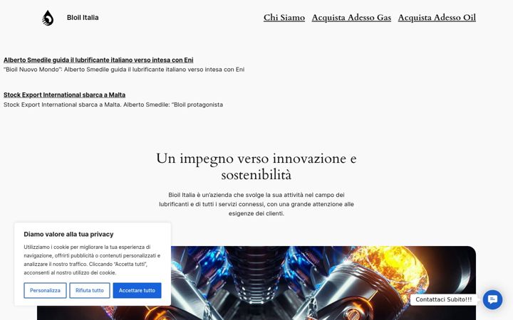 Skjámynd af bioil-italia.it