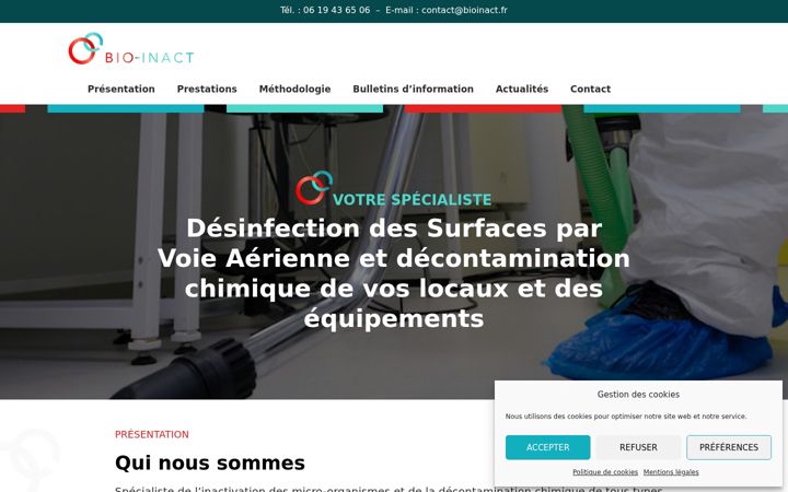 Snímek obrazovky bioinact.fr