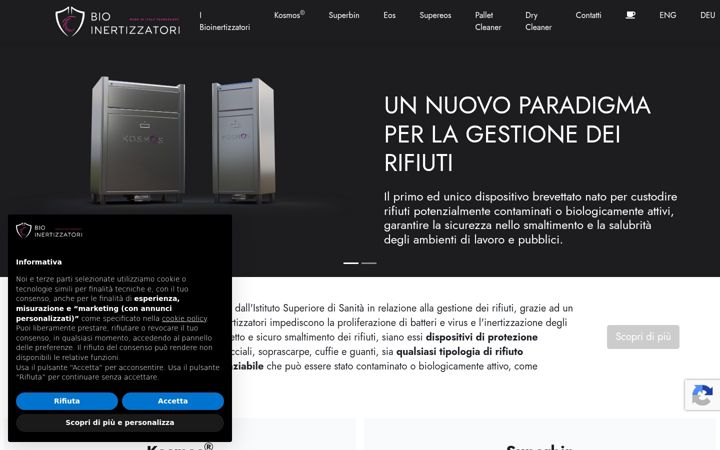 Screenshot of bioinertizzatori.it