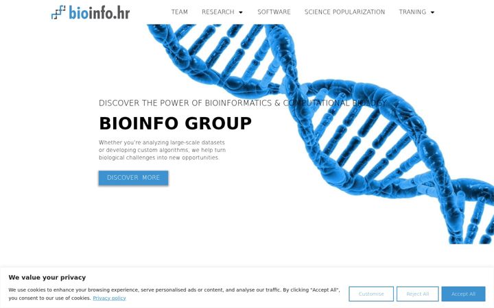 Screenshot of bioinfo.hr