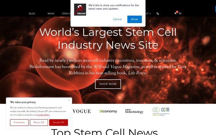 Screenshot of bioinformant.com
