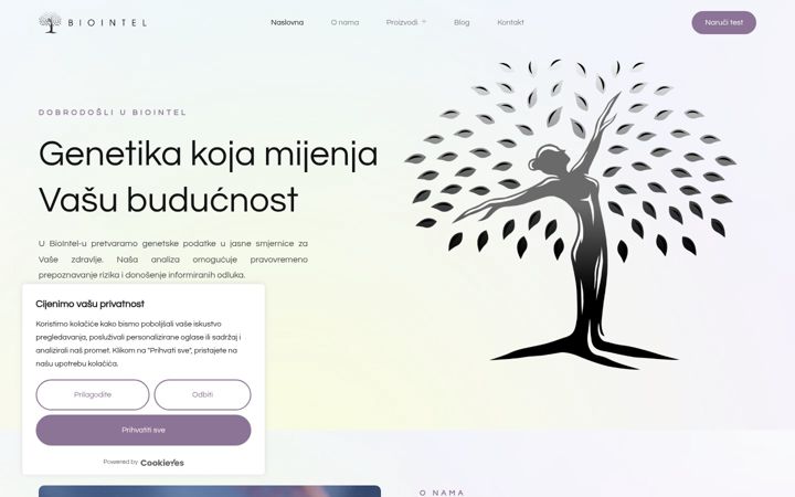 Screenshot di biointel.hr