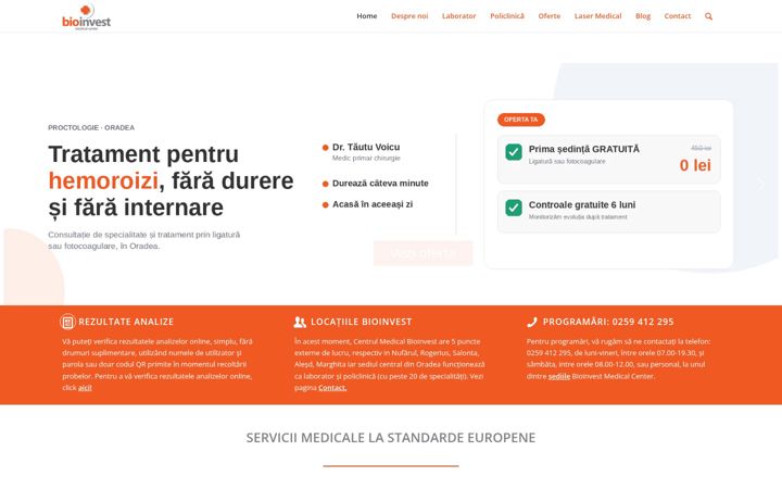 Képernyőkép: bioinvestmedicalcenter.ro