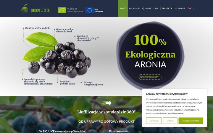 Screenshot of biojuice.pl