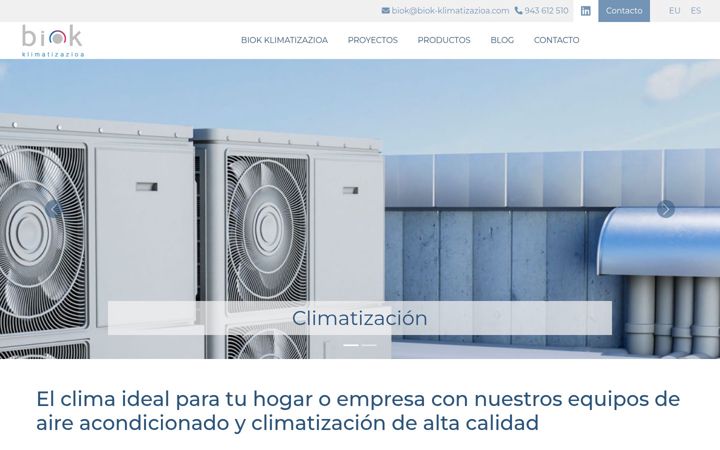 Screenshot of biokclimatizacion.com