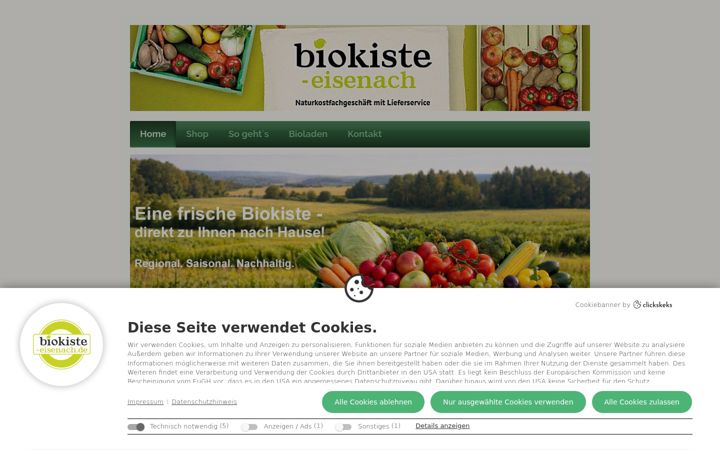 Screenshot of biokisteeisenach.de