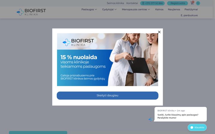 Ekraanipilt saidist bioklinika.lt