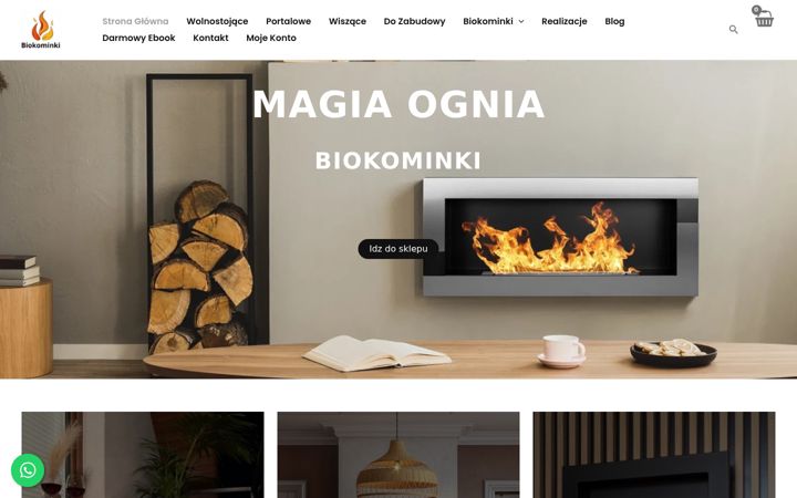 Captura de ecrã de biokominkisklep.pl