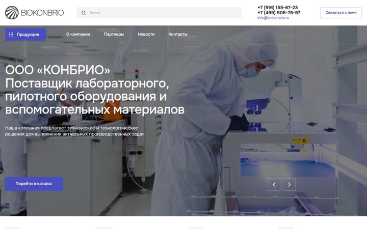 Screenshot of biokonbrio.ru