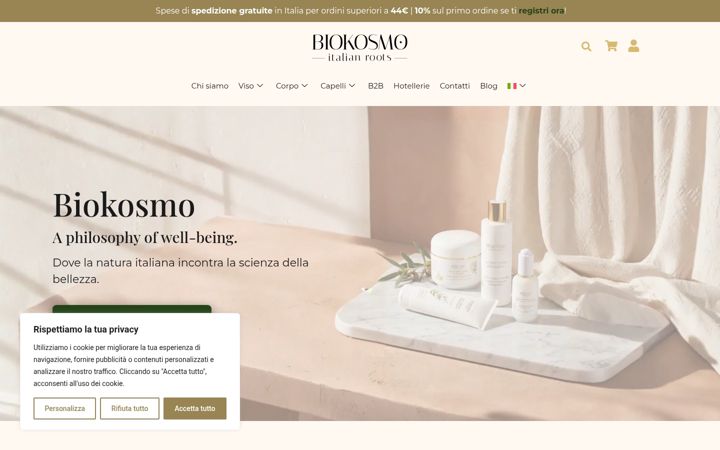 Screenshot of biokosmo.bio