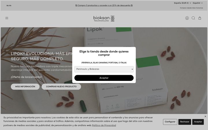 Screenshot of bioksan.com