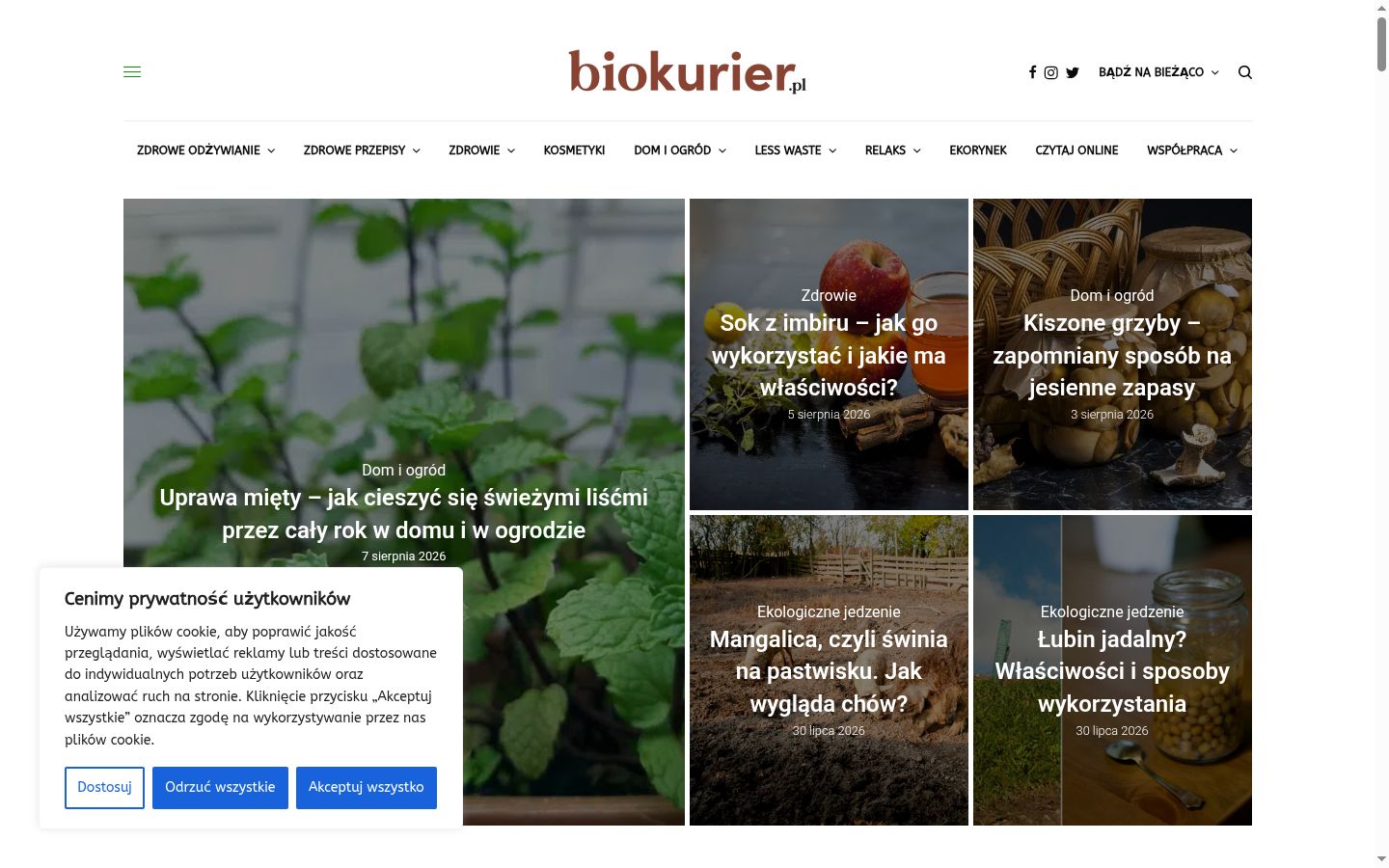 Screenshot des Einwilligungsbanners vor jeglicher Interaktion