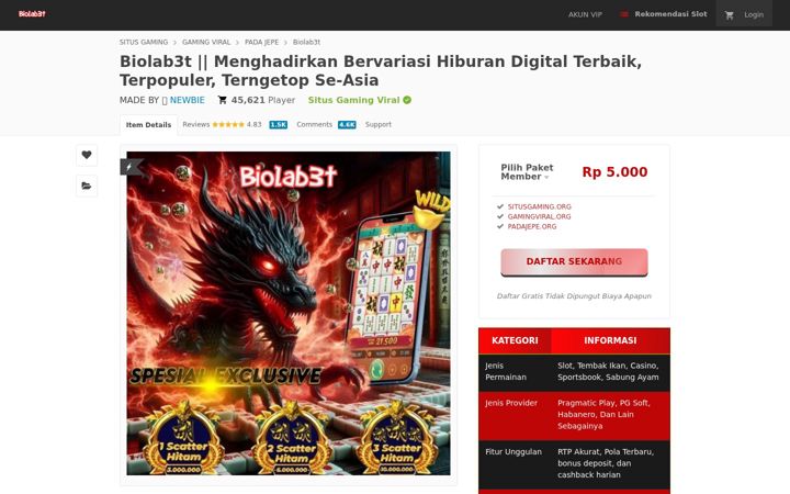 Skærmbillede af biolab3t.com
