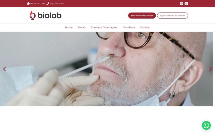 Screenshot of biolabcerquilho.com.br