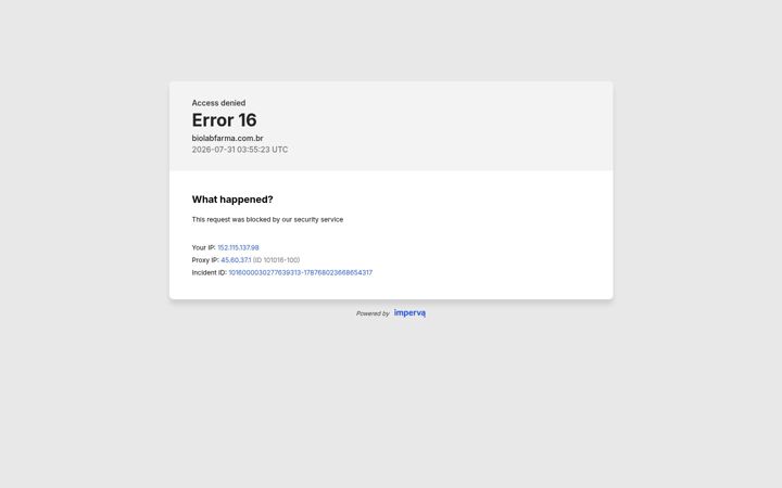 Screenshot of biolabfarma.com.br