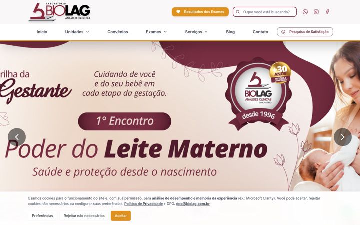 Screenshot of biolag.com.br