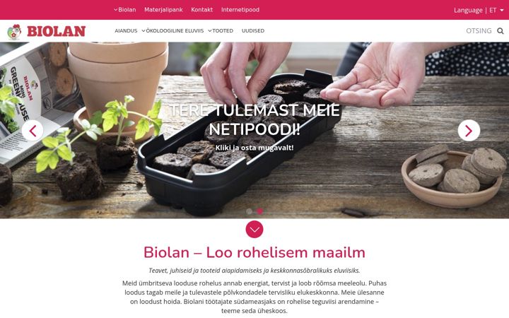 Screenshot of biolan.ee