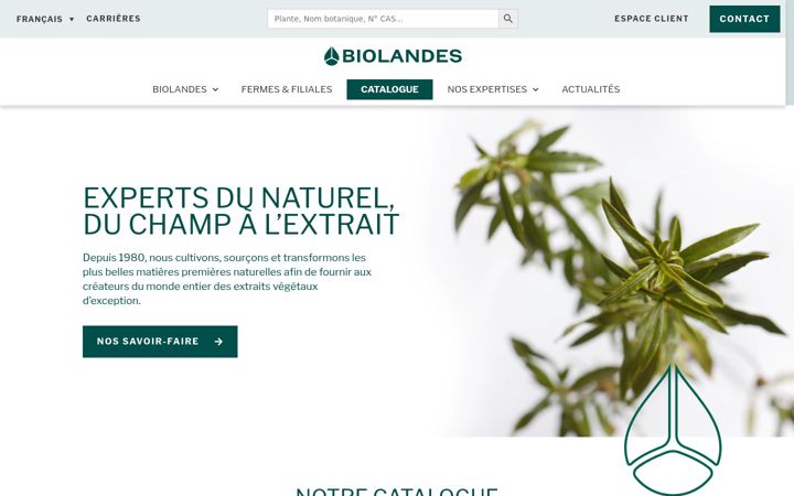 Screenshot of biolandes.com