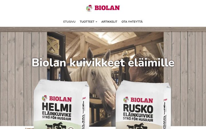 Screenshot ta' biolankuivikkeet.fi