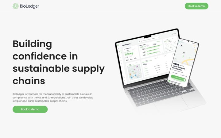 Screenshot of bioledger.io