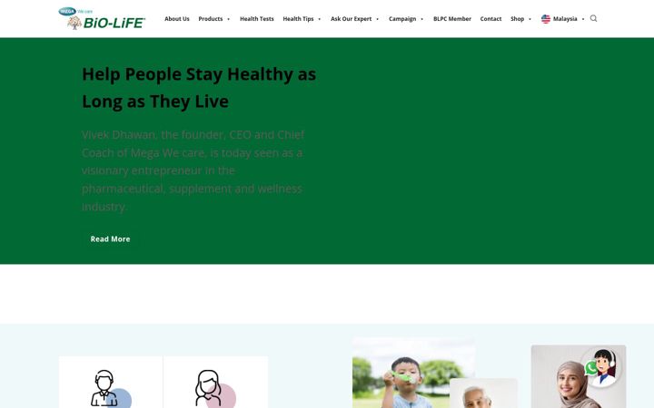 Screenshot of biolife.com.my