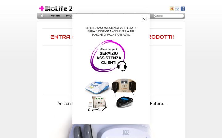 Screenshot of biolifeitalia.com