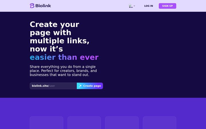 Screenshot of biolink.info