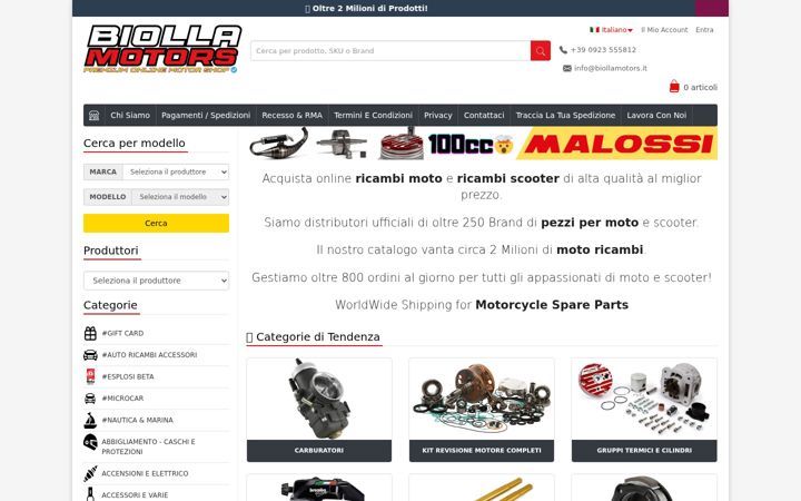 Screenshot di biollamotors.it