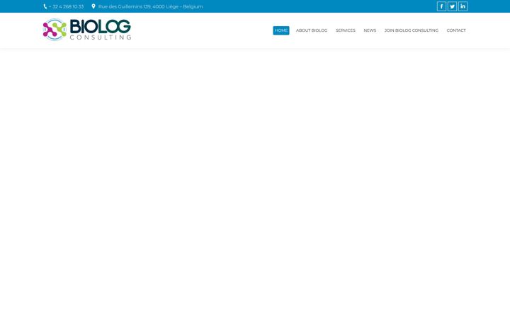 Captura de pantalla de biolog-consulting.be