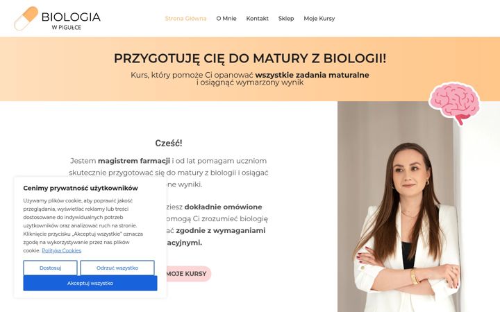 Screenshot of biologiawpigulce.pl