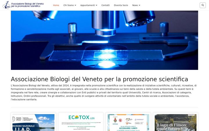 Screenshot of biologidelveneto.it
