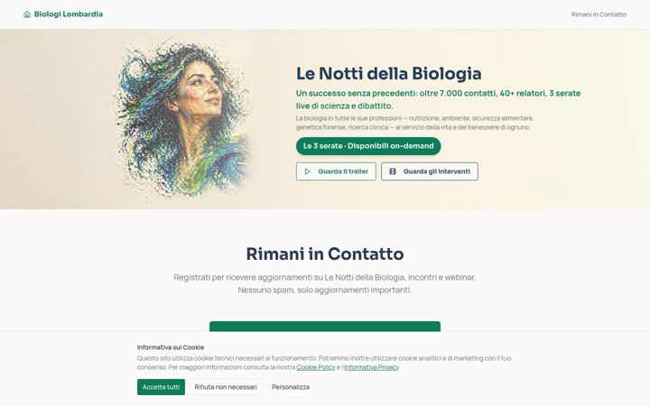 Screenshot of biologiperilrinnovamento.com