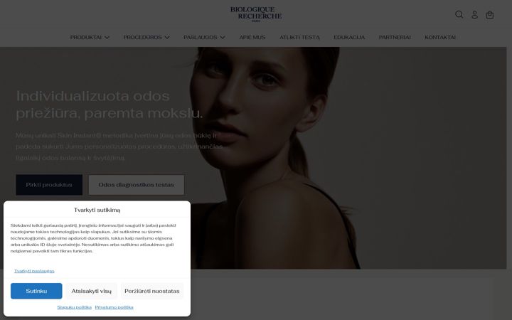 Screenshot di biologiquerecherche.lt