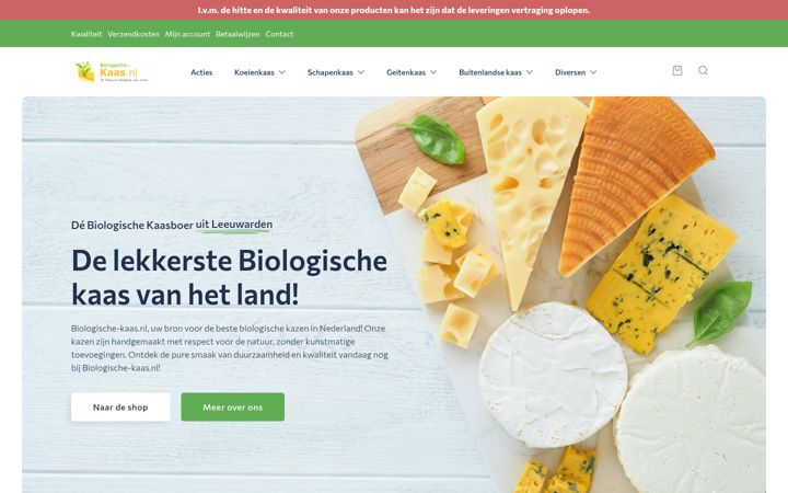 Screenshot ta' biologische-kaas.nl