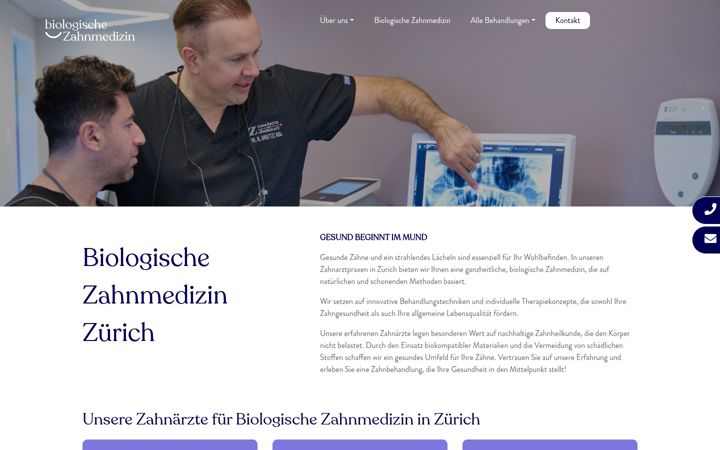 Screenshot of biologische-zahn-medizin.ch