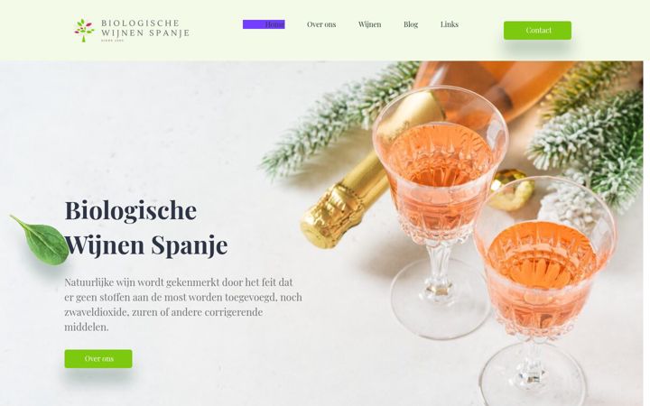 Screenshot ta' biologischewijnenspanje.nl