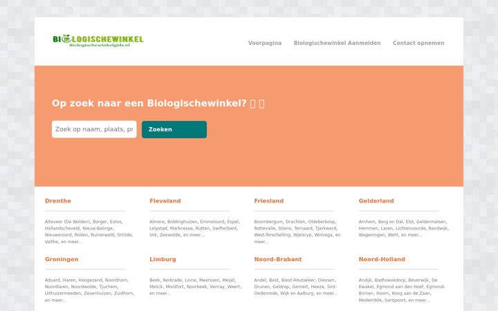 Screenshot of biologischewinkelgids.nl